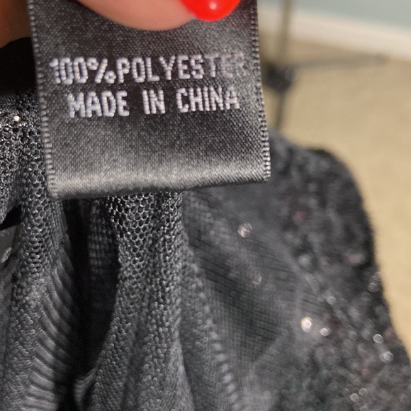 AIDAN MATTOX Sequin long sleeve open jacket - Picture 9 of 9